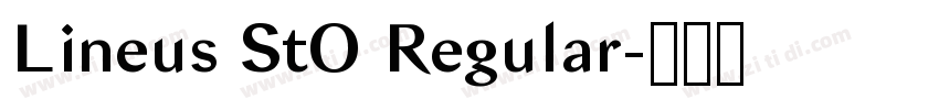 Lineus StO Regular字体转换 Lineus StO Regular字体转换